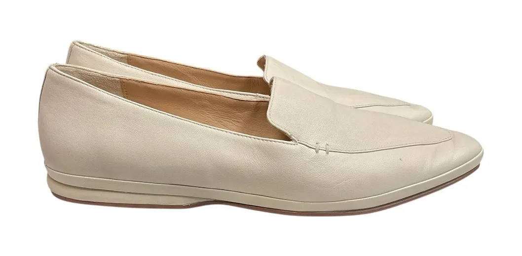 Seychelles Women's Pointed Toe Leather Casual Slip On Flat Shoes Cream Size 10 - Image 1
