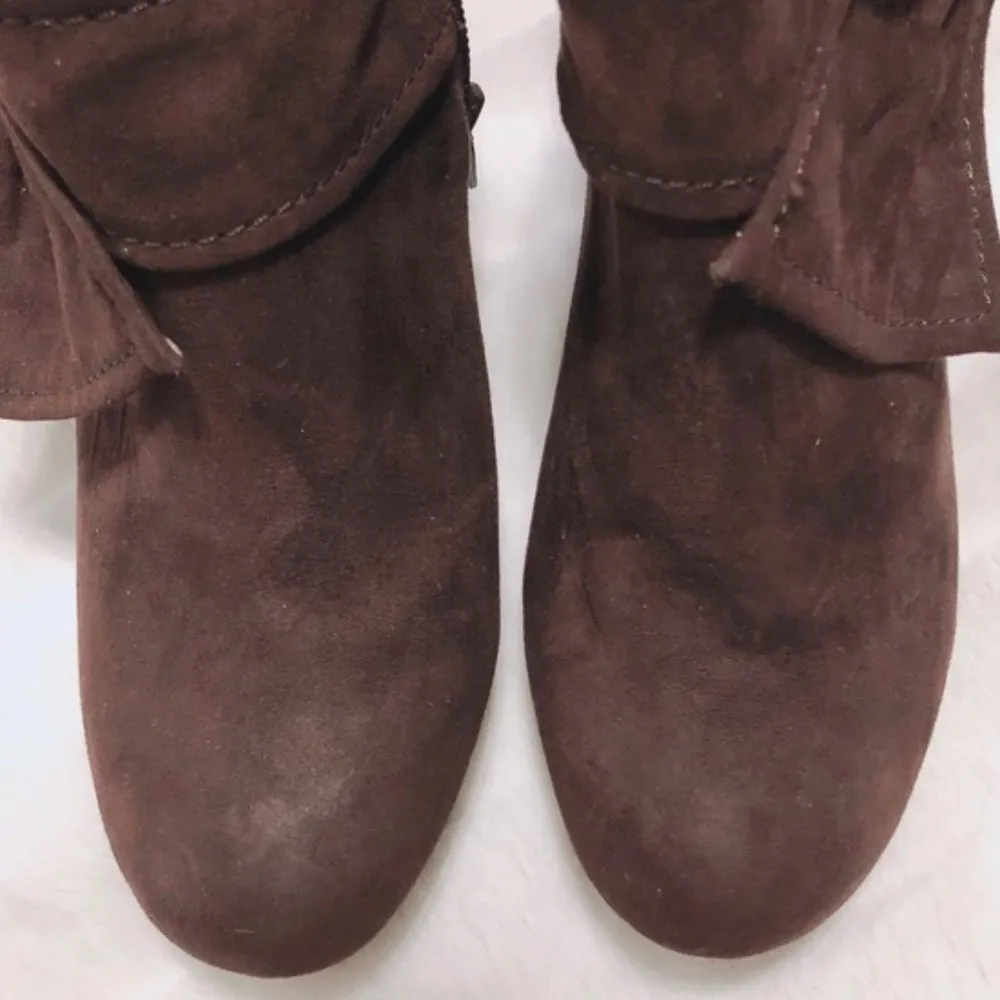 Kim Rogers Ankle Boots Vera Suede Brown Booties Size 8M - Image 7