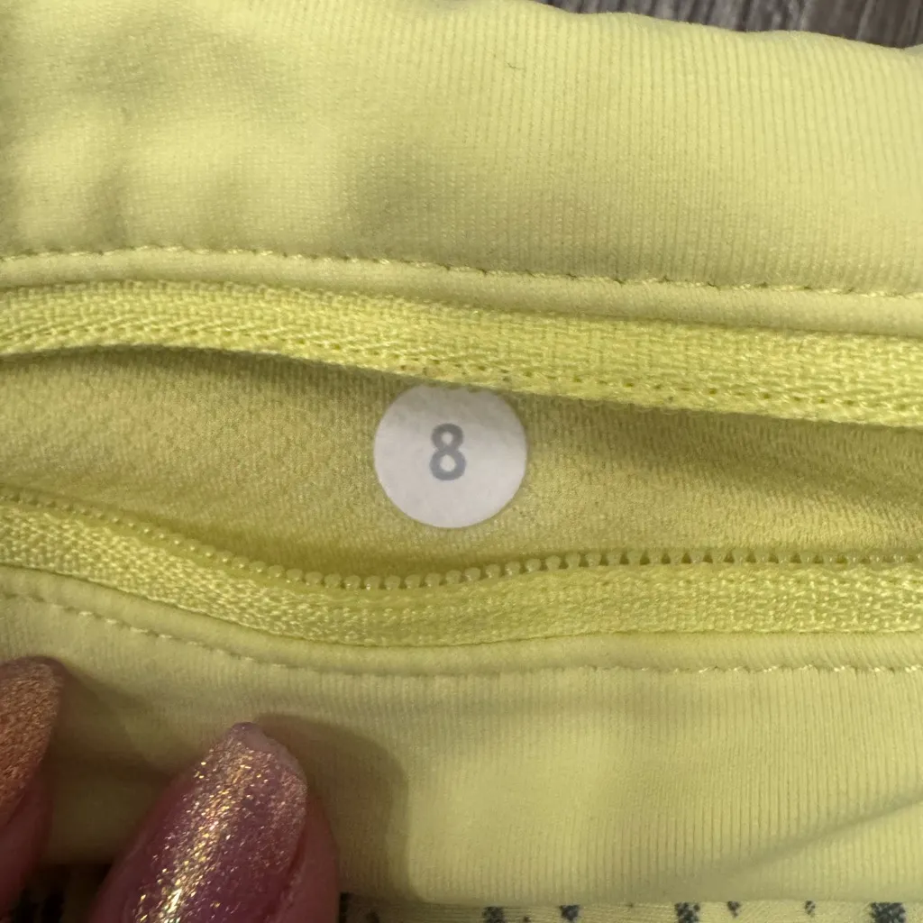 Lululemon Pace Rival Skirt II Women’s Size 8 Dottie Dash Clarity Yellow Lined - Image 6