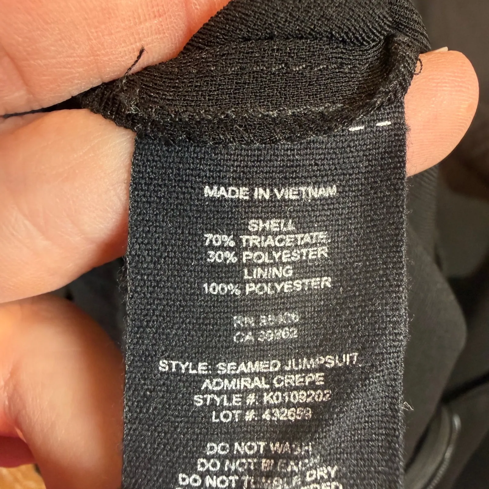 Theory Seamed‎ Jumpsuit Scoop Neck Sleeveless Admiral Crepe Black Size 0 - Image 12