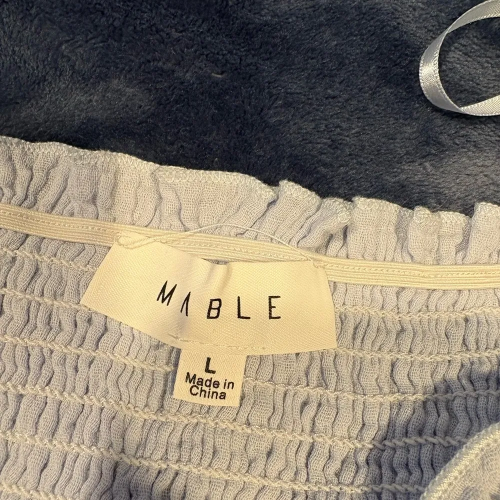 Mable Light Purple Blue Crop Top Size L - Image 3