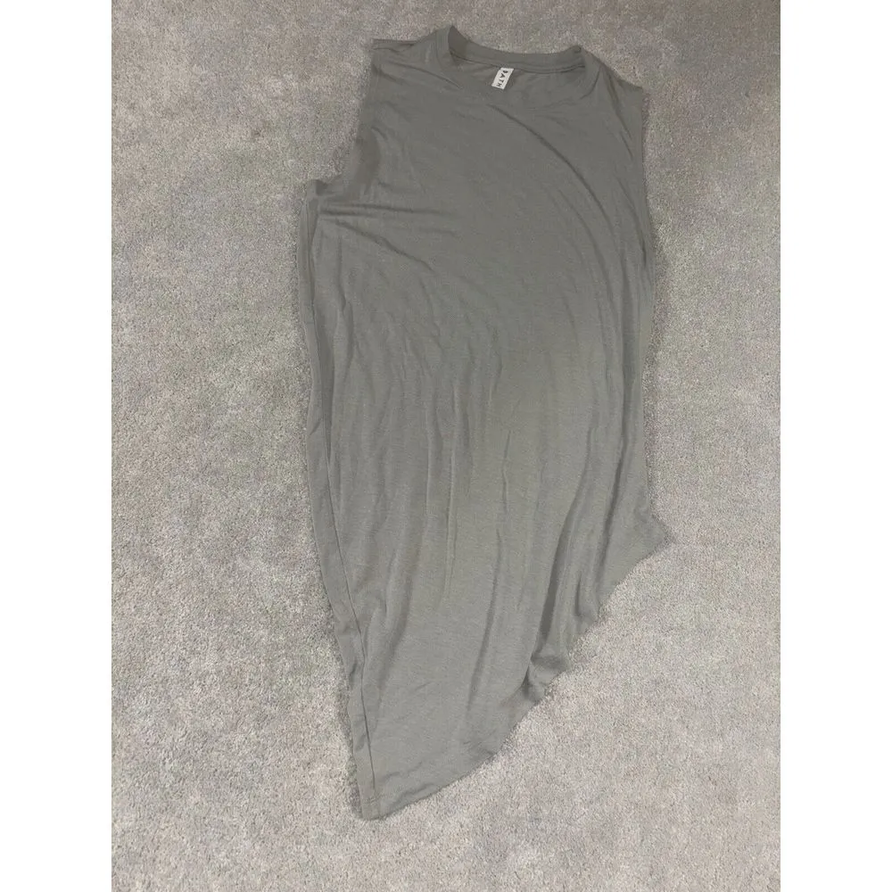 Athleta Cloudlight Restore‎ Tank Womens Size Small Sage Asymmetrical - Image 3