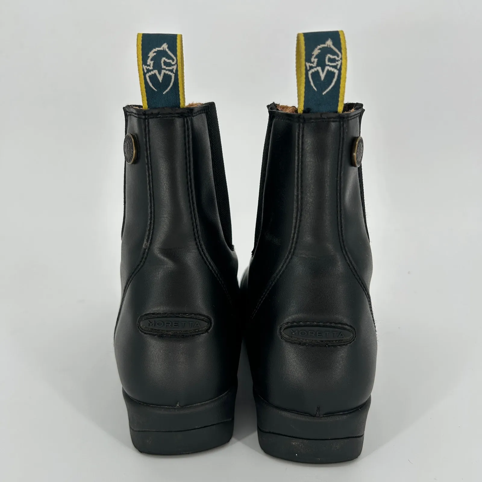 SHIRES MORETTA Clio Riding Boots Womens 6 Black Faux Leather Paddock Equestrian - Image 4