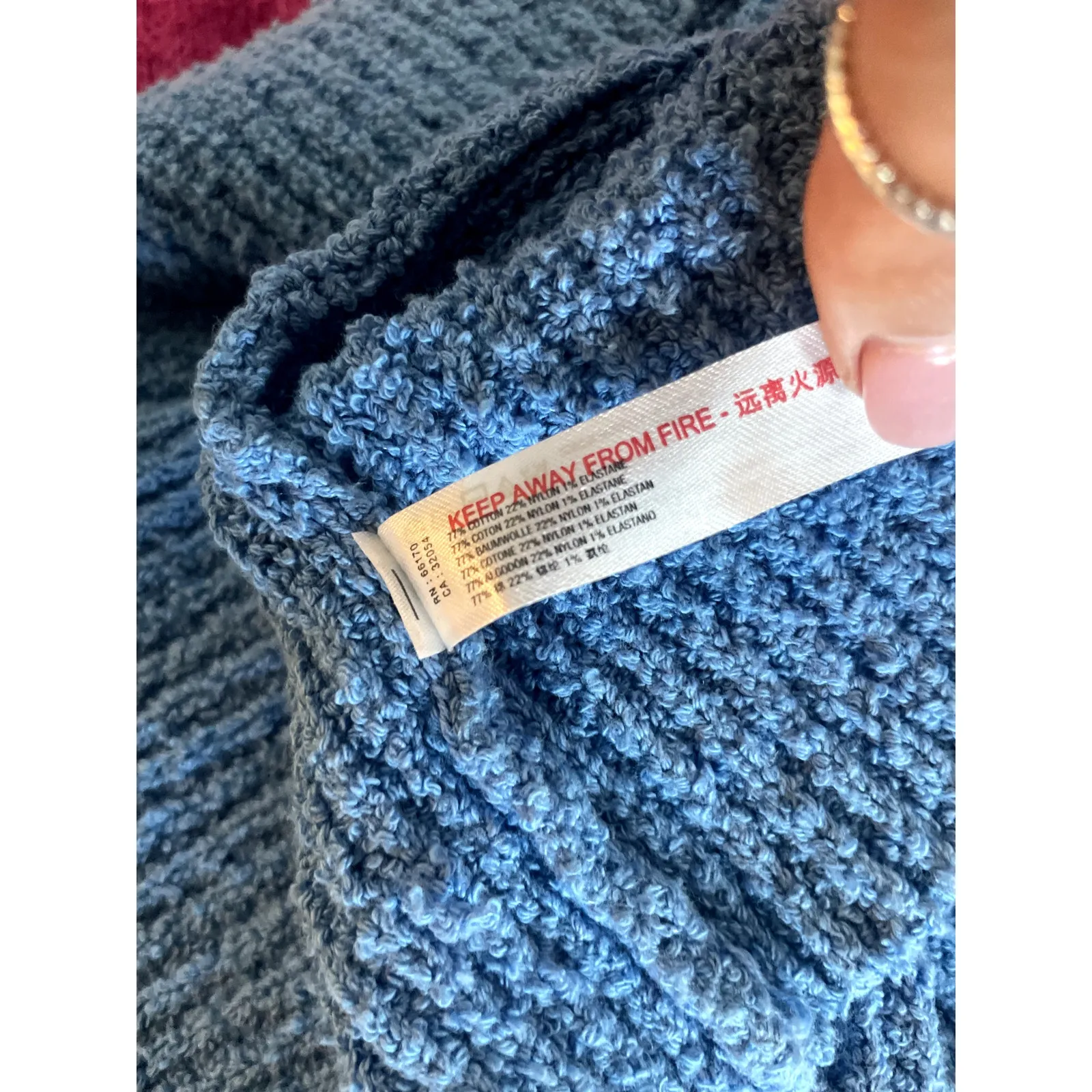 FP BEACH Free People Sky Blue Cowl Sleeveless Sweater Top CHUNKY COZY  Small S - Image 4