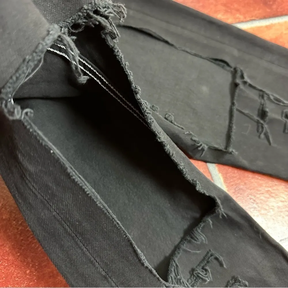 Forte Couture Pearl Embellished Jeans Black Size 24 - Image 6