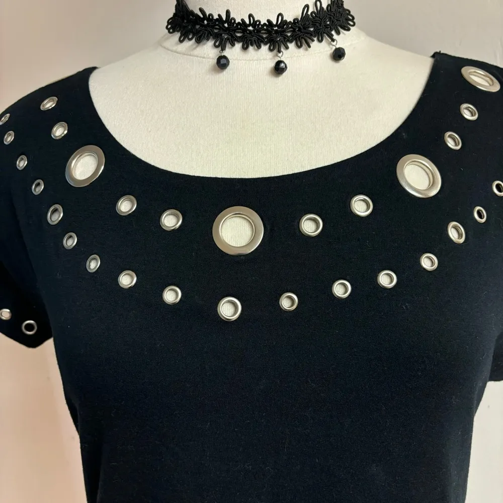 Y2K Charlotte Russe Grunge Heavy Metal T-shirt Dress size S - Image 2