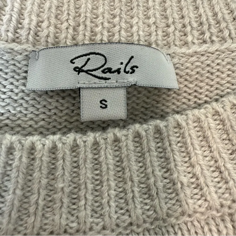Rails Gray and White Crew Neck Sweater with Palm Tree Design - Image 3