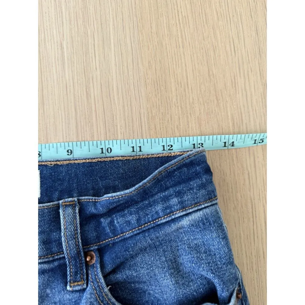 Abercrombie & Fitch The Mom High Rise Straight Jeans Size 26 Distressed - Image 7