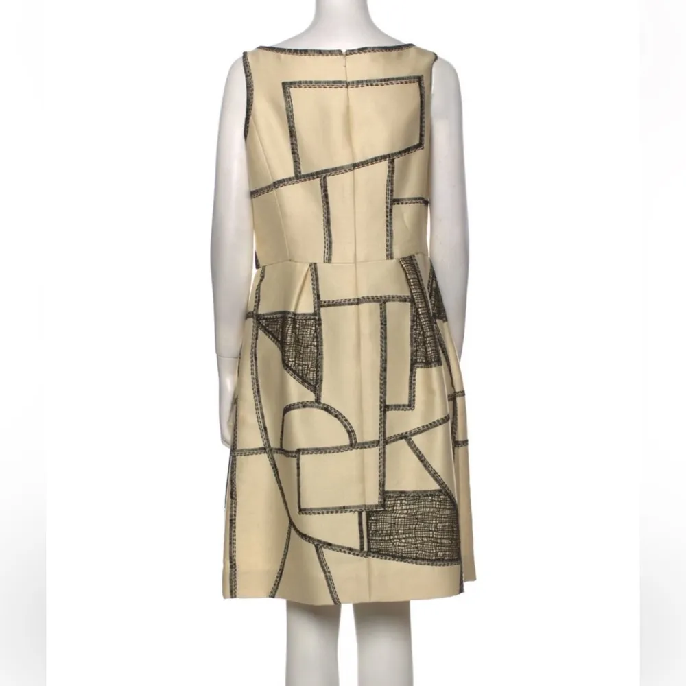 NWOT Oscar de la Renta Abstract Patterned Dress - Image 5
