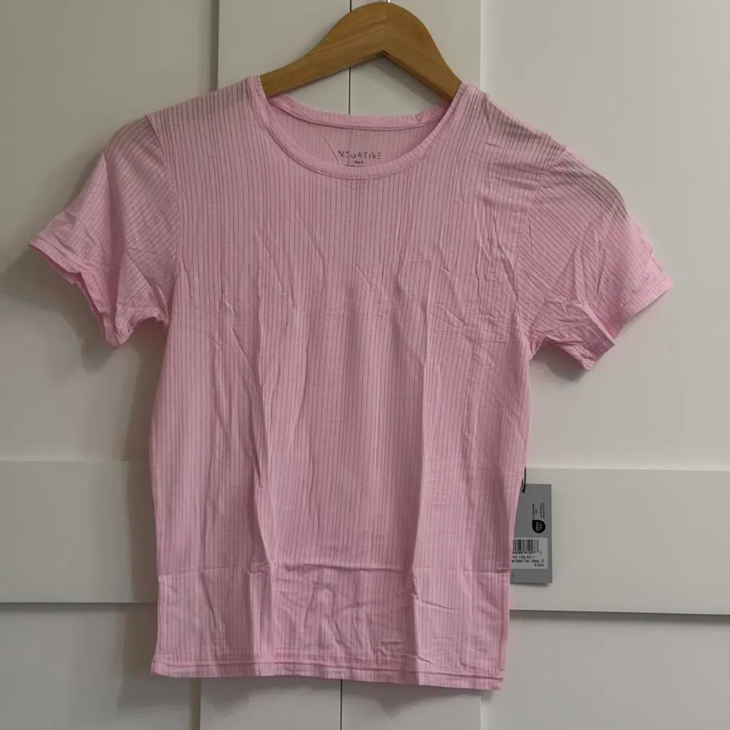 Negative Underwear Whipped Baby Tee in Babe, Size Small - Image 3