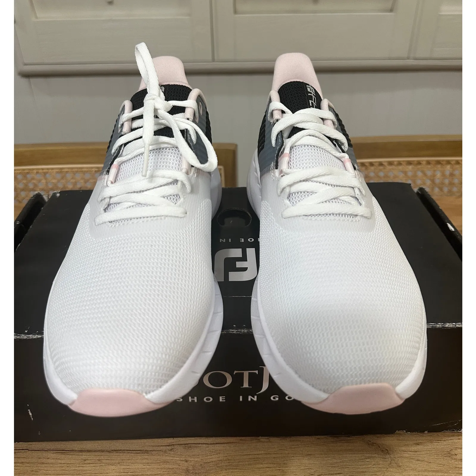 FootJoy Flex Women's Golf Shoes Performance Mesh Black White Size 8 NIB Comfy - Image 5