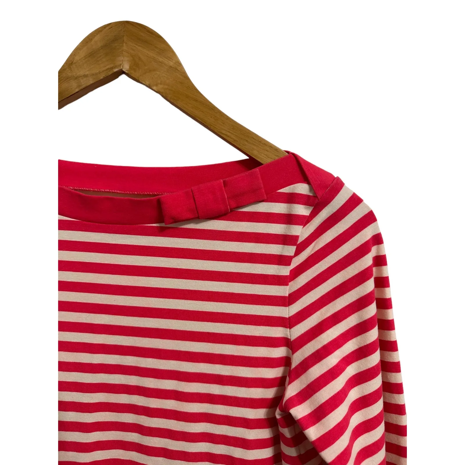 Kate Spade New york‎ Devon striped top pink white size Small - Image 2