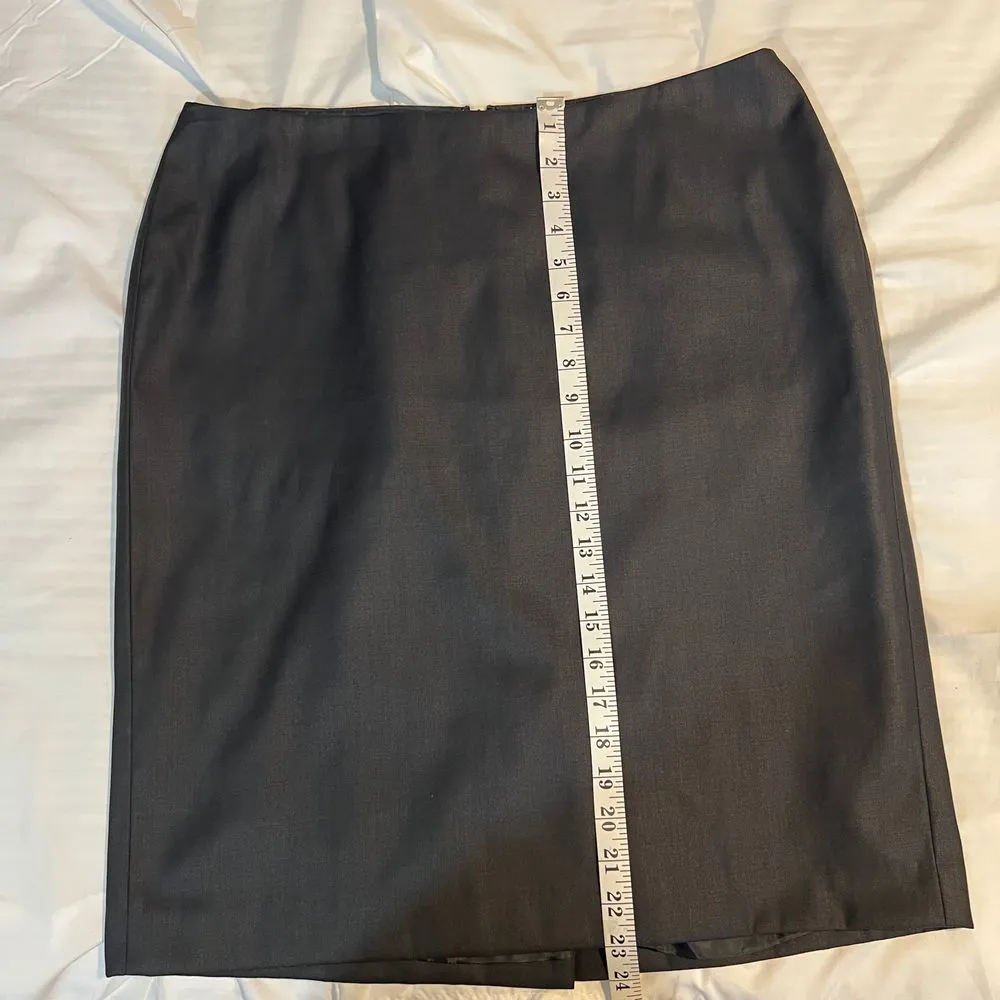 Anne Klein Black Pencil Skirt Office Wear Business‎ Knee Length Lined -SZ 12 - Image 5