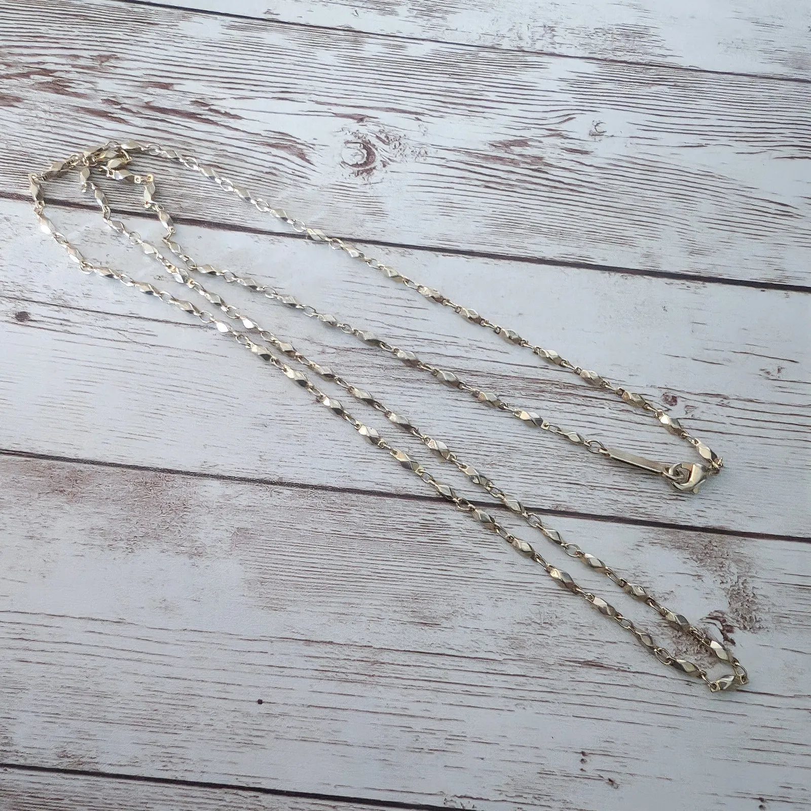 Vintage Necklace 30" Fancy Gold Tone - Image 5