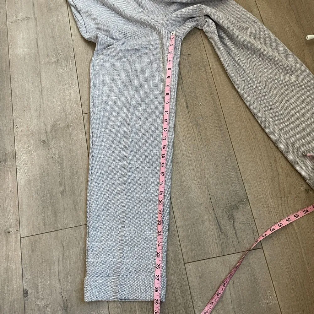 NWT Ann Taylor high rise straight leg blue white tweed woven pants cuffed twee - Image 9