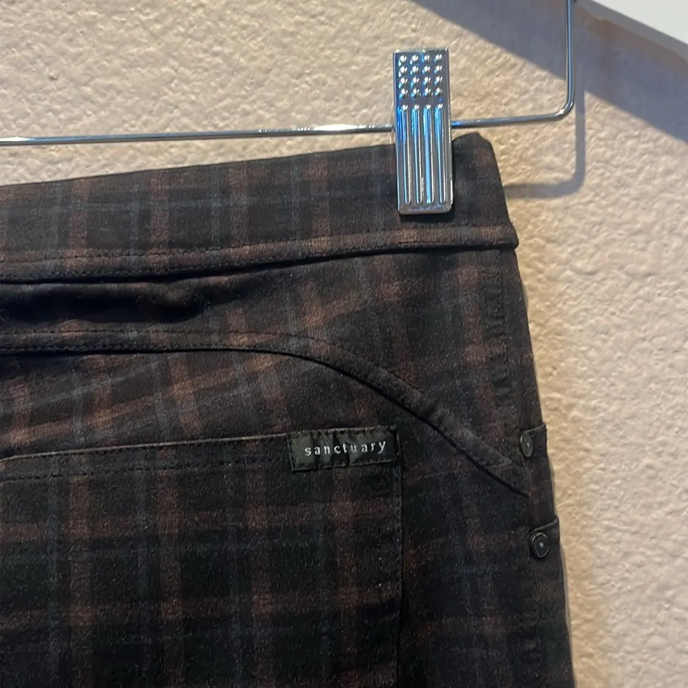 Sanctuary x Anthropologie Women’s Plaid Pull On Pants Size XS - Image 7