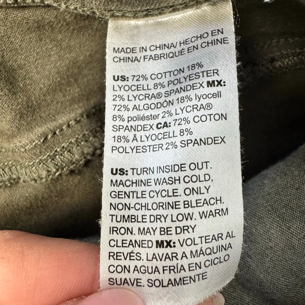 Chico's DefineMe Denim Slim Leg Jeans Size 2 or 12 Olive Green - Image 4