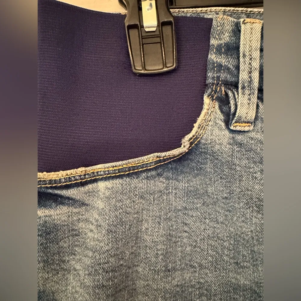 Good American THE HONEYMOON MID RISE Women's Blue Skinny Maternity Jeans Size 10 - Image 7