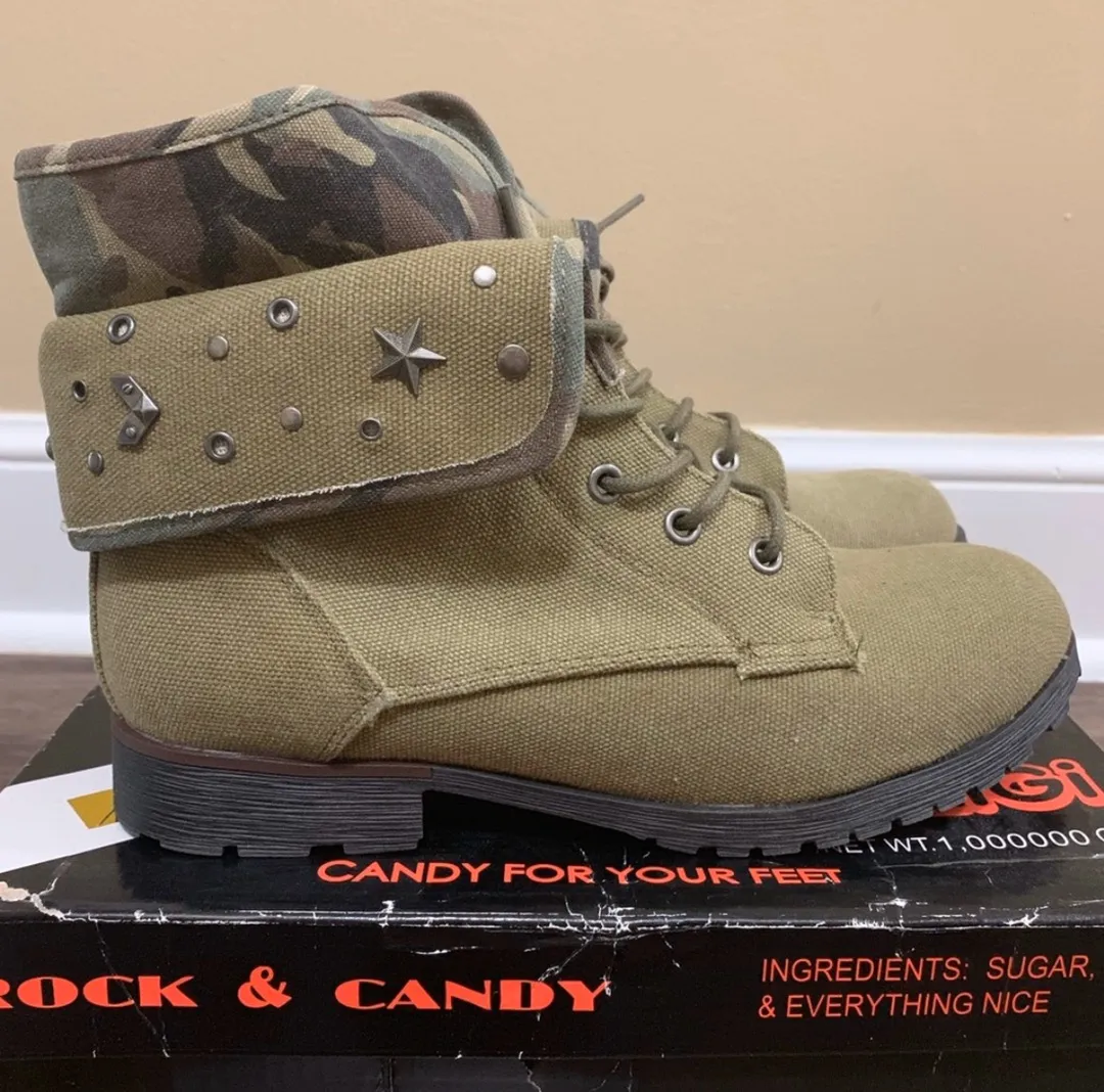 ZIGI Rock & Candy Green Spraypaint Boots-9.5 - Image 2