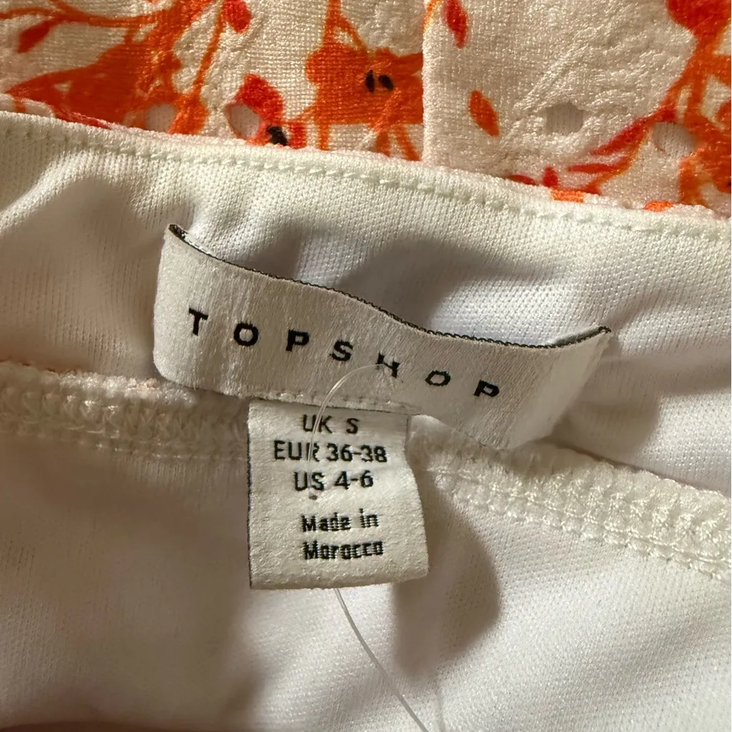 Topshop Eyelet Jersey V Neck Midi Dress Floral Summer Cut Out Vacation Travel - Image 7