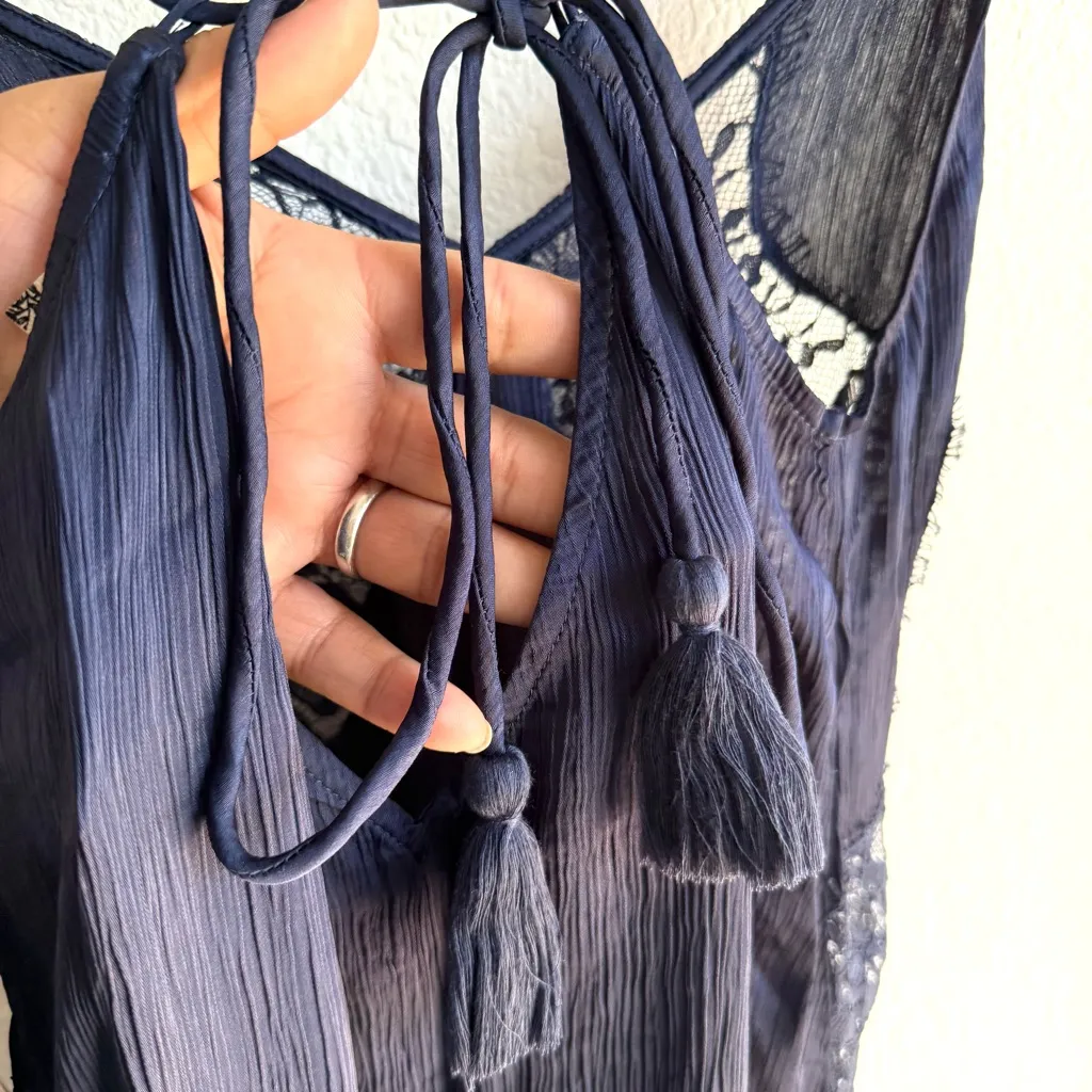 NWT Free People Intimately Womens Dress Blue Sunsetter Maxi Slip Size Medium - Image 9