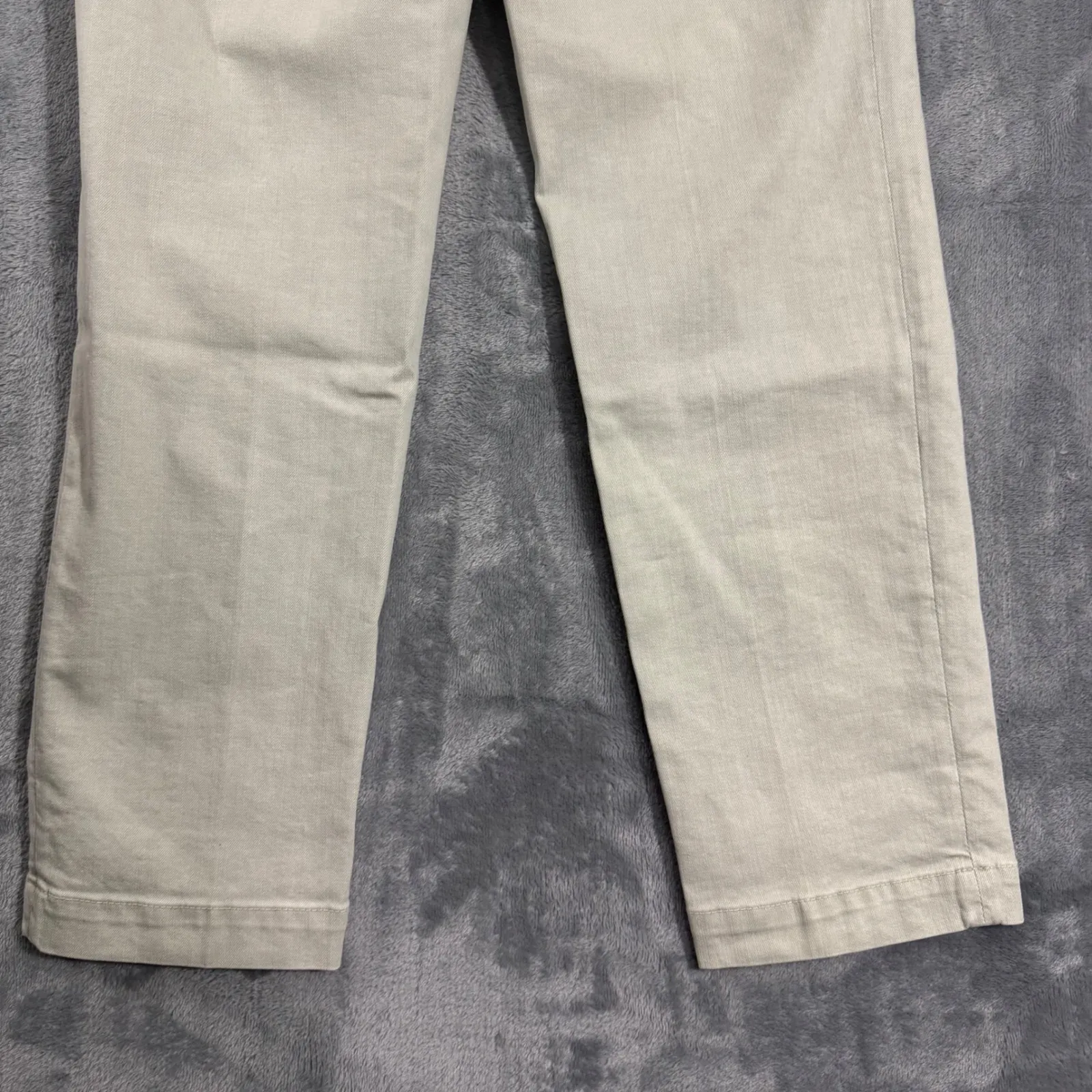 Brunello Cucinelli Beige Monili Trim Belt Loop Straight Leg Pants Size 8 - Image 11