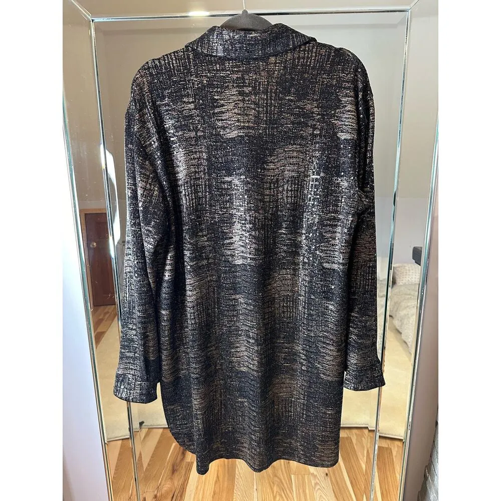 Joseph Ribkoff : Sequined Button Down Tunic - Image 2