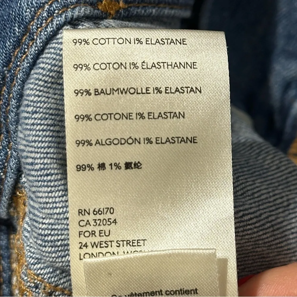 Pilcro Women’s Size 27 Blue High-Rise Patchwork Embroidered Slim Boyfriend Jeans - Image 11