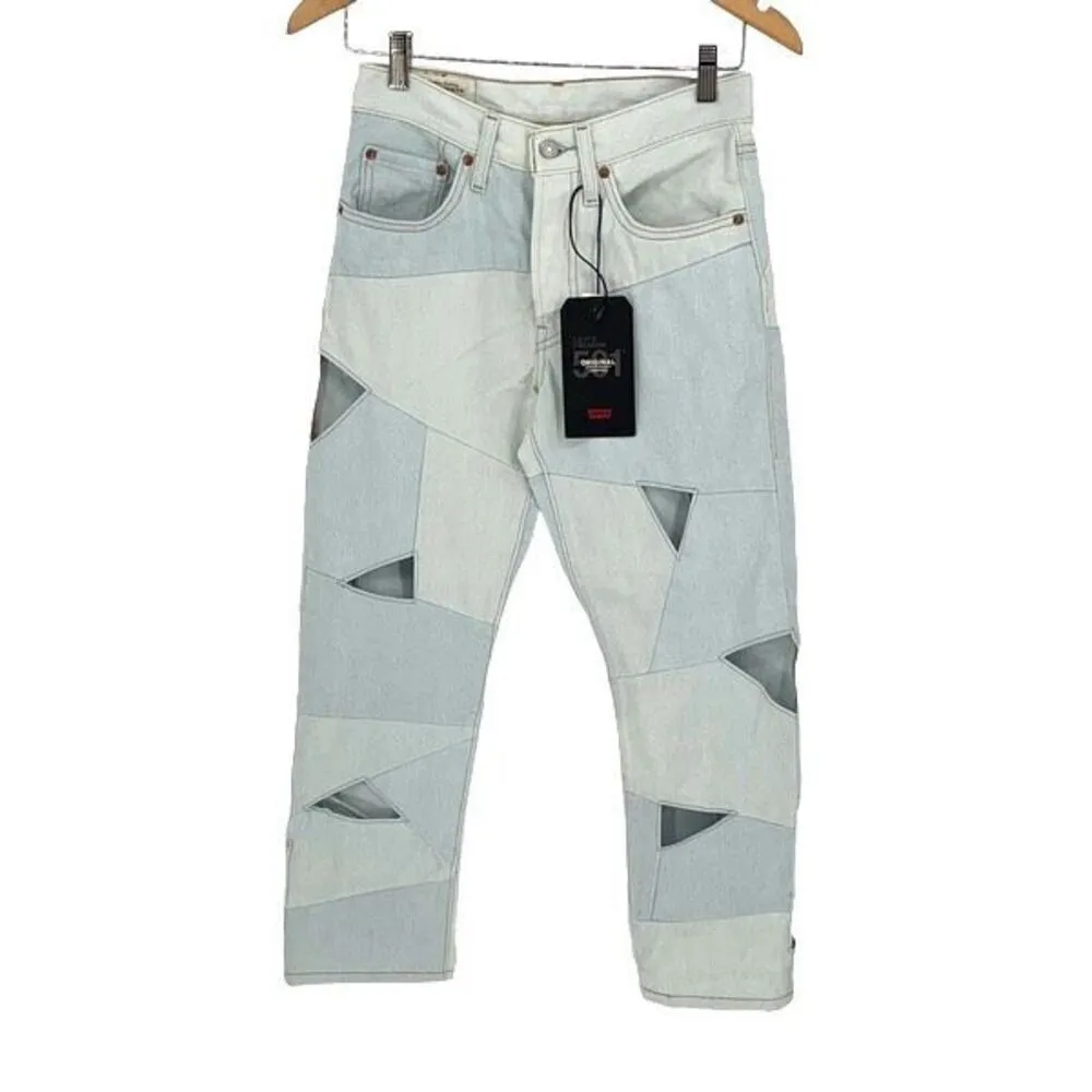 Levi's Jeans Levi's 501 Cropped Women's Cutout Jeans NWT 26x26 Blue Scatter Brai - Image 3
