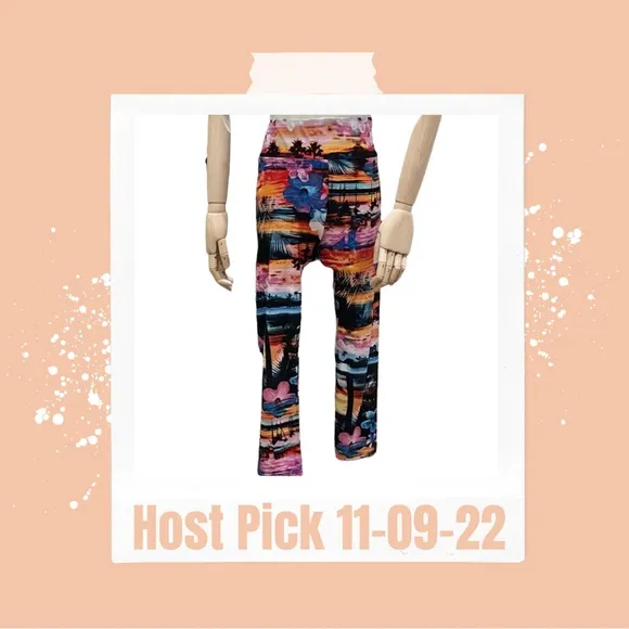 🎉HP🎉 NoBo floral sunset tropical print leggings / S / Excellent condition - Image 2
