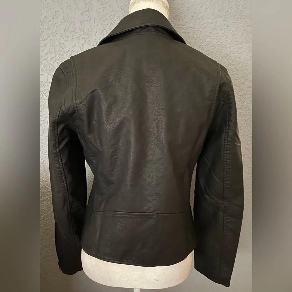 NWT Blank NYC Vegan Leather Moto Jacket Size M Black - Image 5