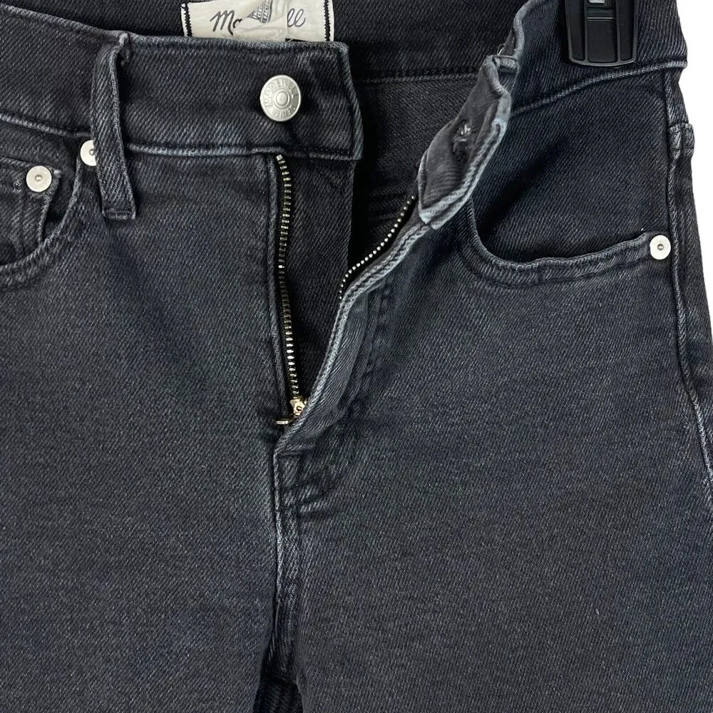 Madewell SZ 26 Cali Demi-Boot Jeans Mid-Rise Stretch Pockets Zip-Fly Gray - Image 5
