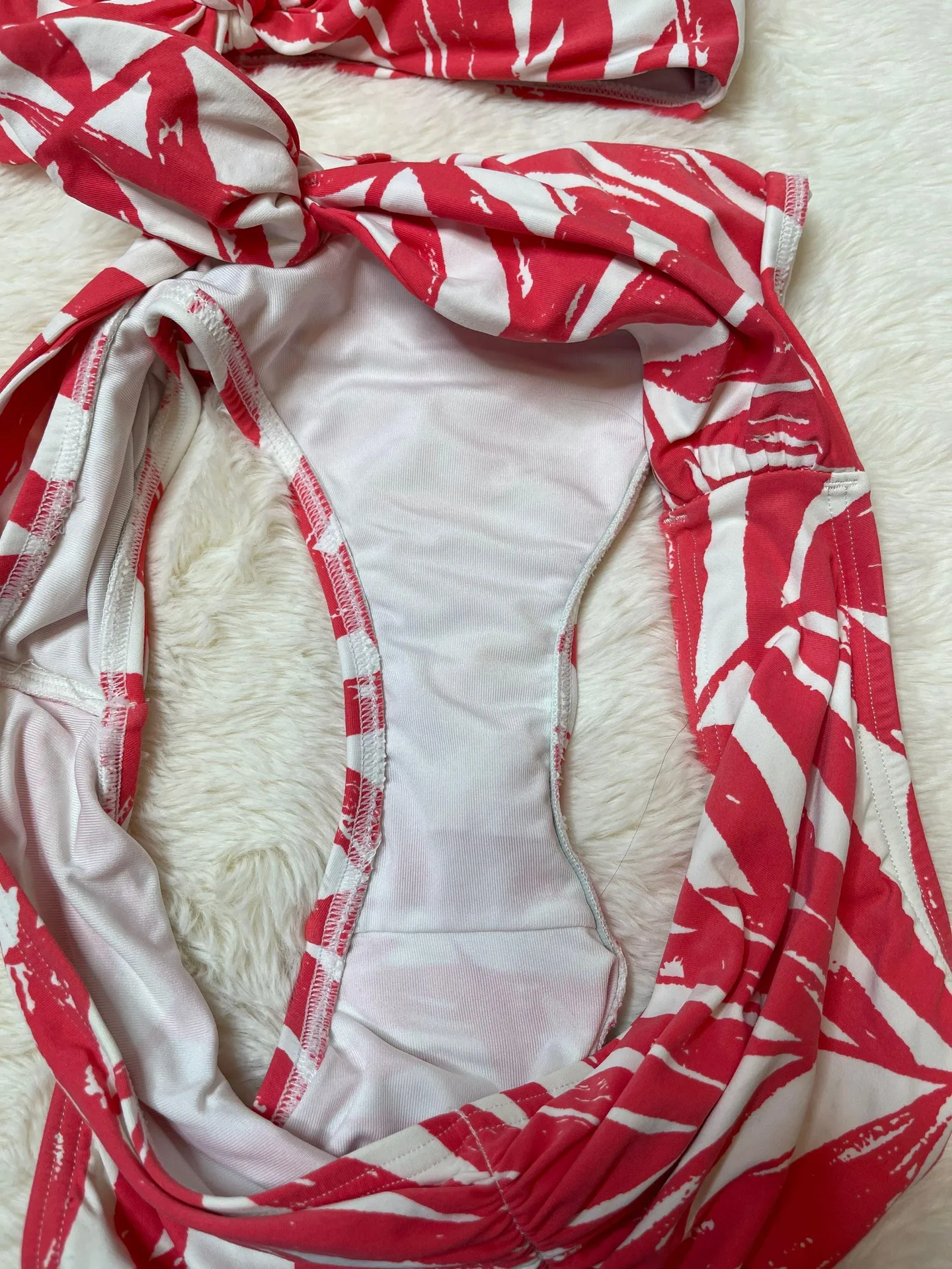 Carmen Marc Valvo Printed Tropical High Waisted Bikini Set  - Image 6