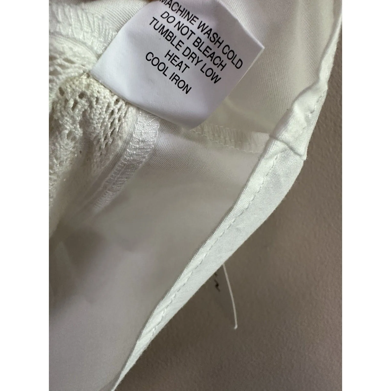 Pacsun LA Hearts‎ NWT White Tie Front Cotton Blouse Crop Lace Boho Romantic Sz S - Image 9