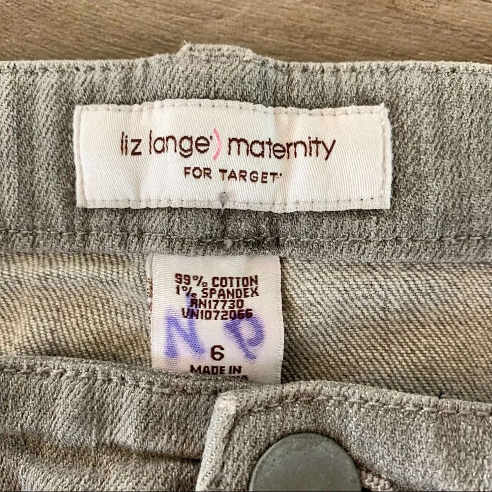 Liz Lange Maternity Grey Skinny Cigarette Jeans 6 - Image 8