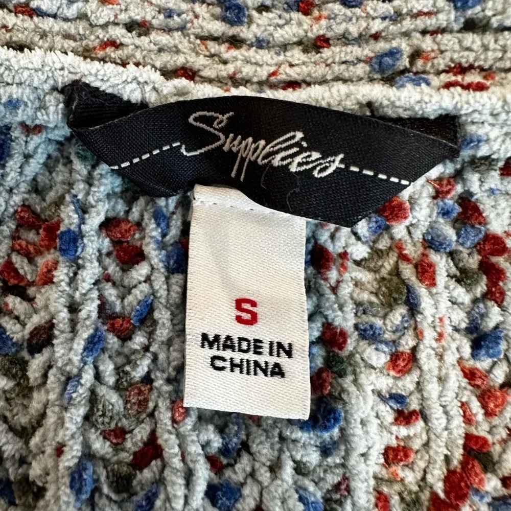 NWOT Women’s Sz:S Blue/ Gray Speckled Super Soft Button Cardigan. Double Pockets - Image 6