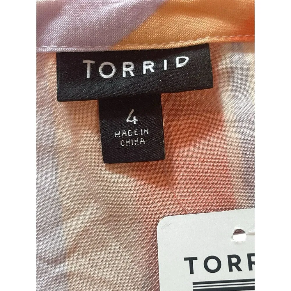 Torrid Challis Striped Trapeze Spaghetti Strap Sleeveless Midi Dress 4x NWT - Image 8