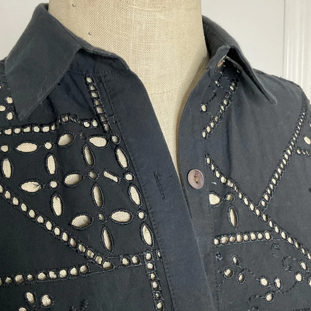 Hatch Black Embroidery Mini Dress Size undefined - Image 4