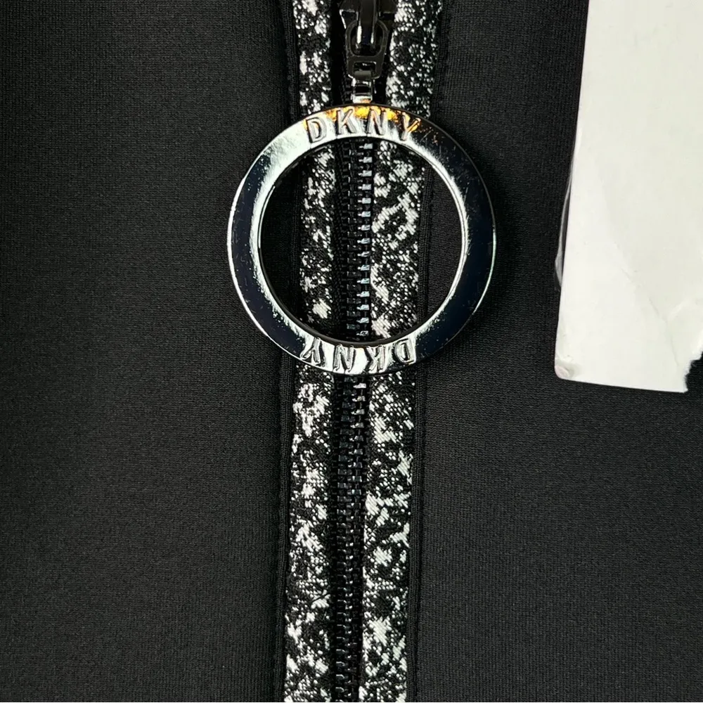 DKNY SZ 6 Sleeveless V-Neck Zip Front & Back Zippered Closure Fit & Flare Dress - Image 5