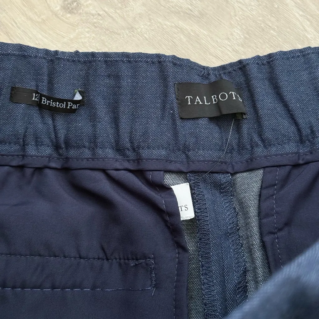 NWT Talbots Tailored Bristol Straight Leg Ankle Pants | Faux Denim | 12 - Image 8