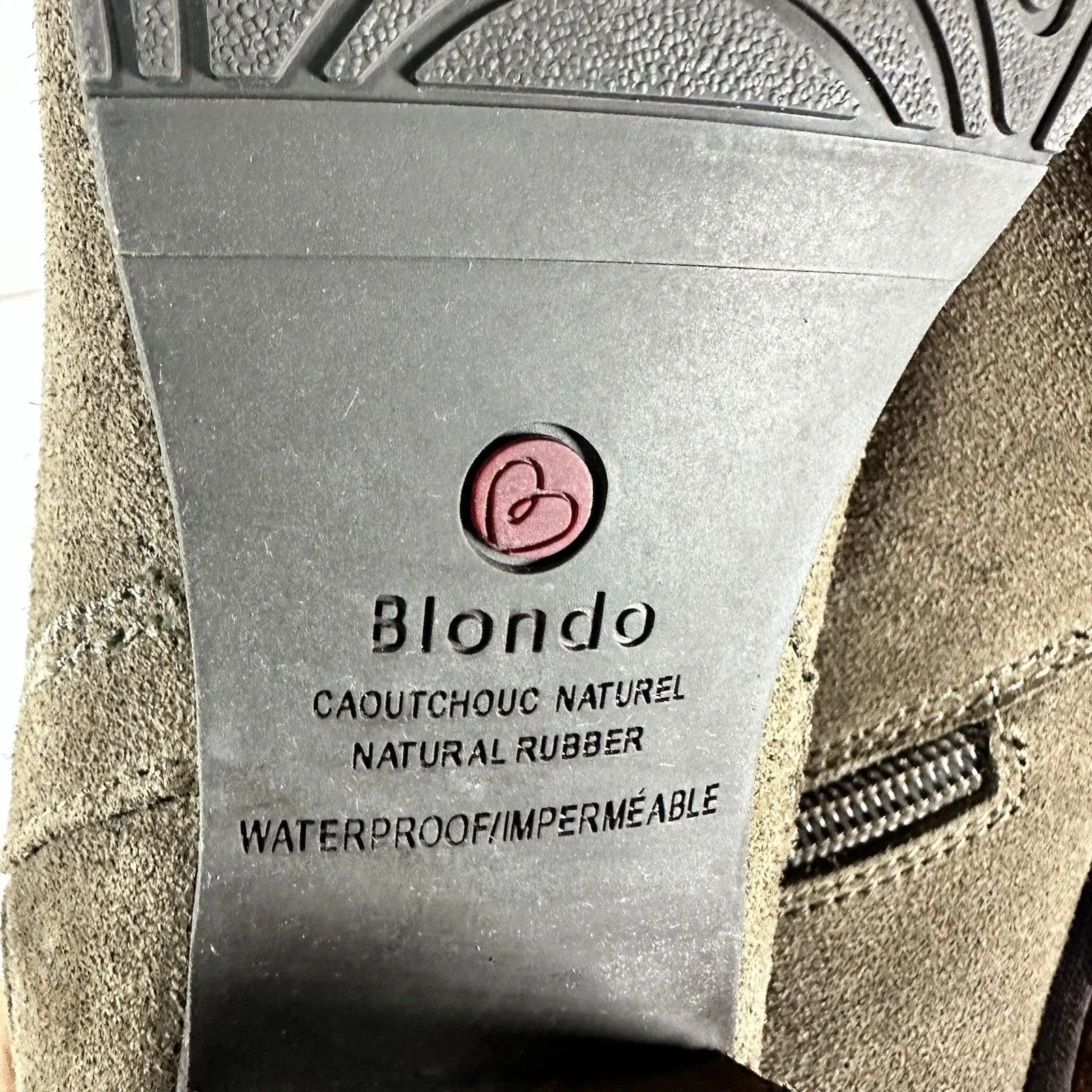 Blondo Waterproof Suede Ankle Boots - Women's Size 8M - Taupe/Mushroom - Image 7