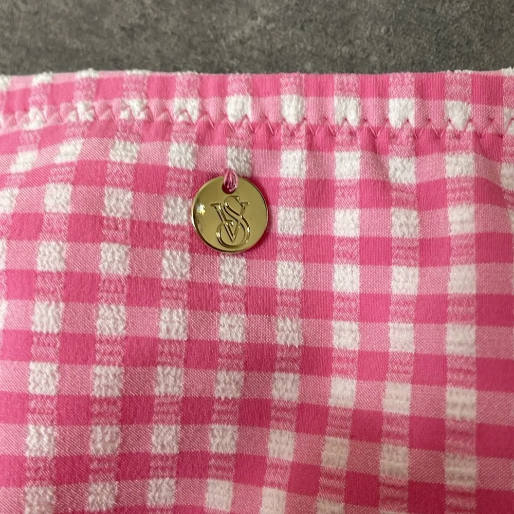 Victoria’s Secret Pink Gingham High Waisted Cheeky Bikini Bottom size Large - Image 7