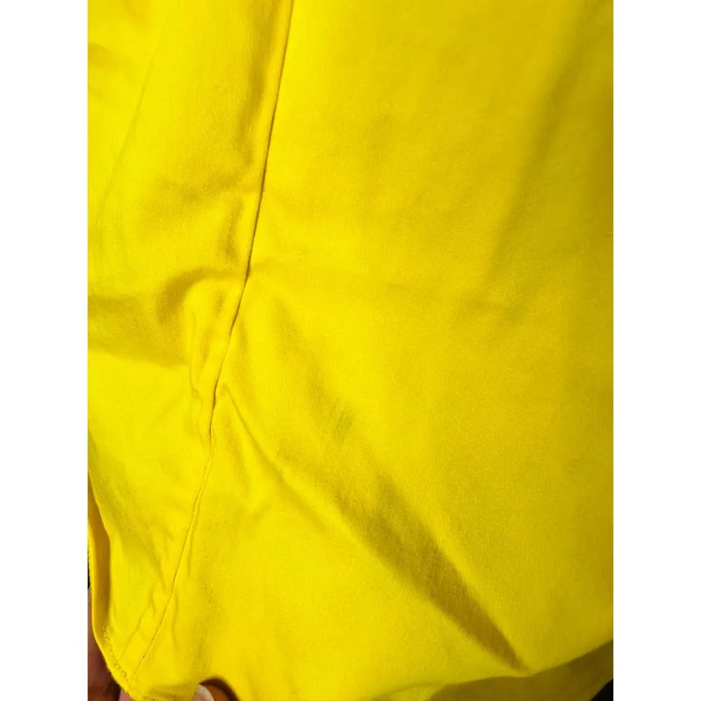 ROKSANDA Yellow Mock Neck Bow Detail Short Sleeve Mini Dress Size Extra Small - Image 7