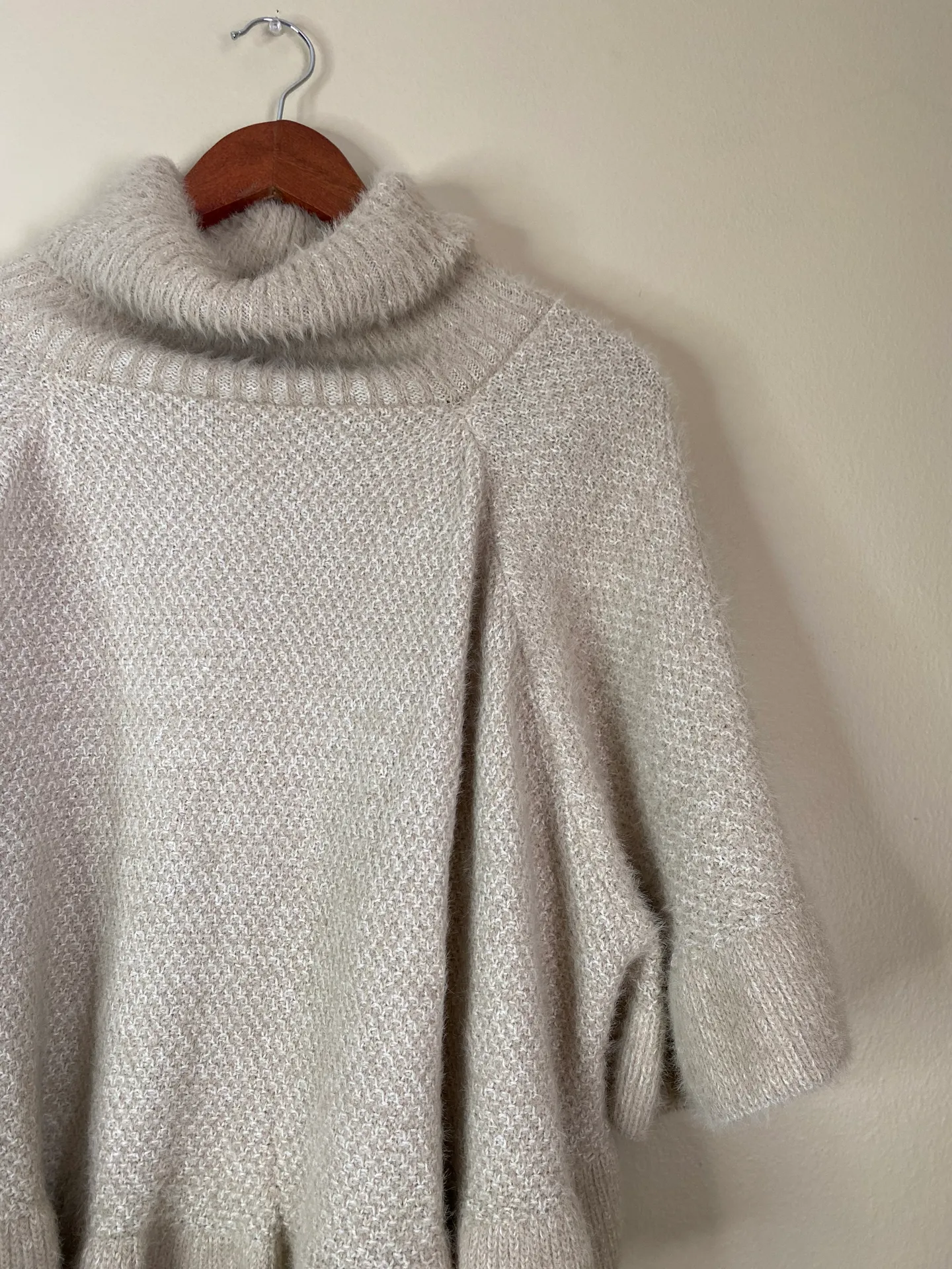 Anthropologie Ruffle Turtleneck Poncho - Image 2
