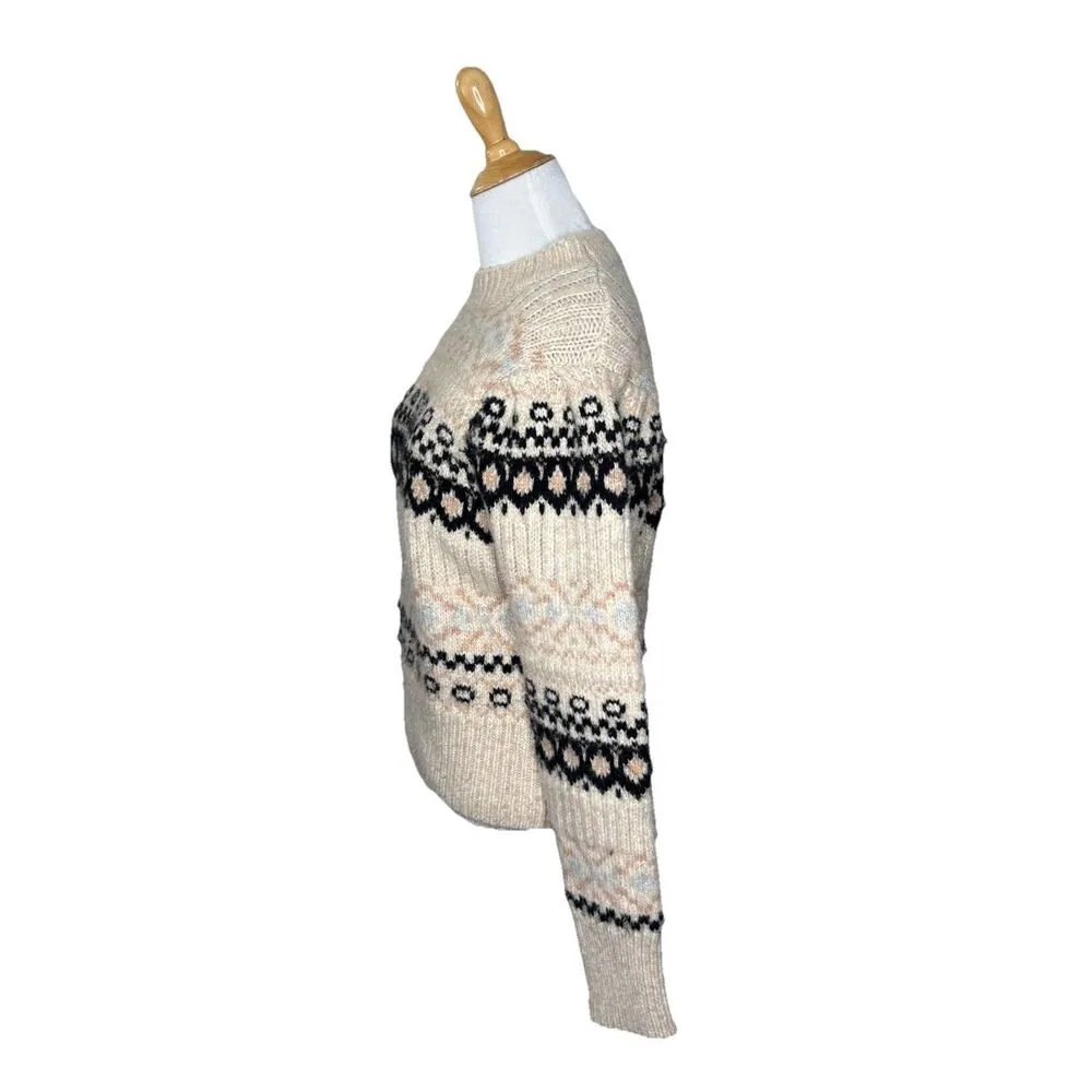 ASTR The Label Fair Isle Chunky Knit Nordic Wool Blend  Sweater Womens Large - Image 2
