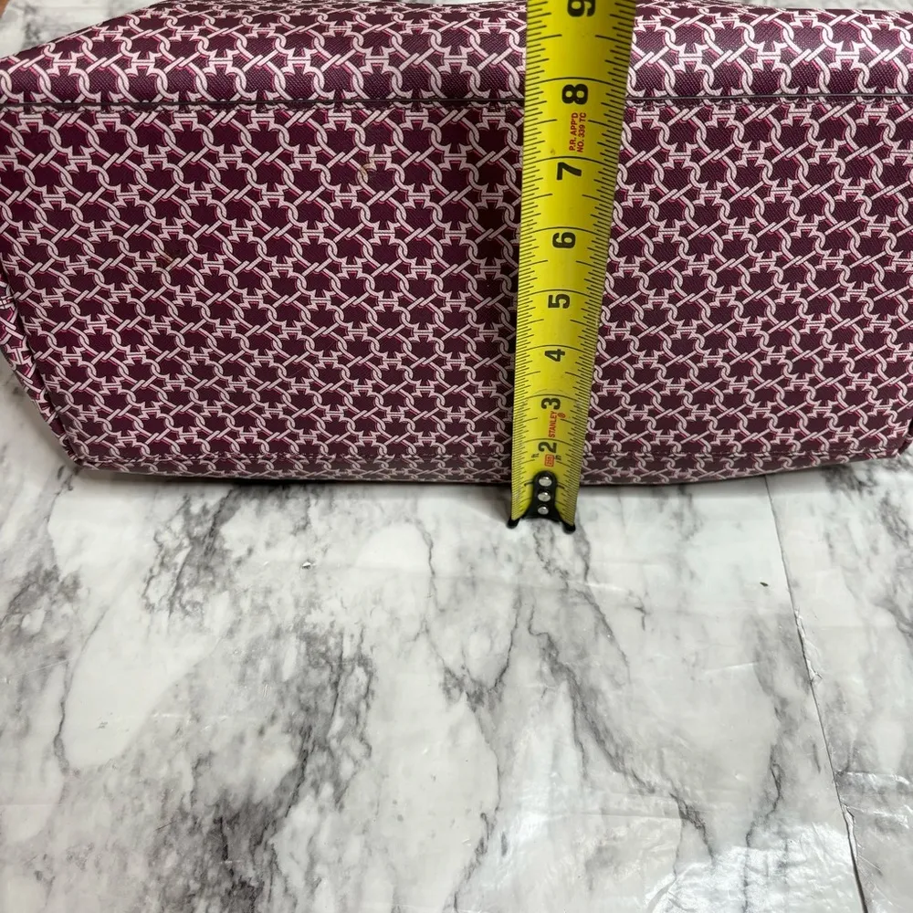 New York Spade Link Tote Large Bag zip pink saffiano pvc leather - Image 5