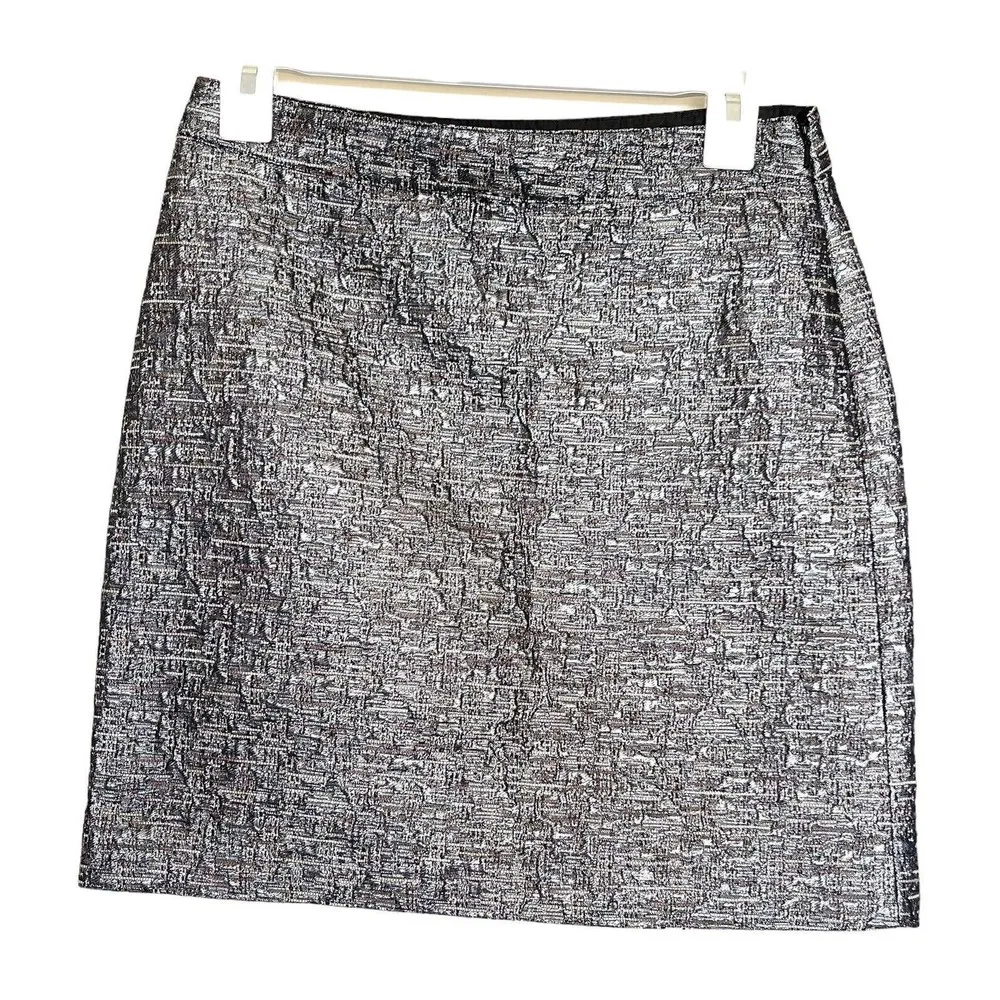 Womens Skirt Size 0 Metallic Mini Corpcore Girl Boss Corporate - Image 3