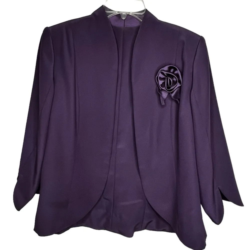 Designer Purple 3‎ Piece Skirt Set Size XL - Image 11