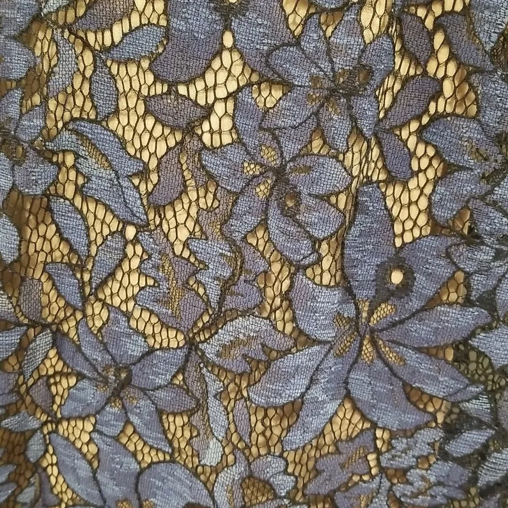 💕MOULINETTE SOEURS ANTHROPOLOGIE💕 Celestial Lace Maxi Dress Navy Blue 12 NWOT - Image 12