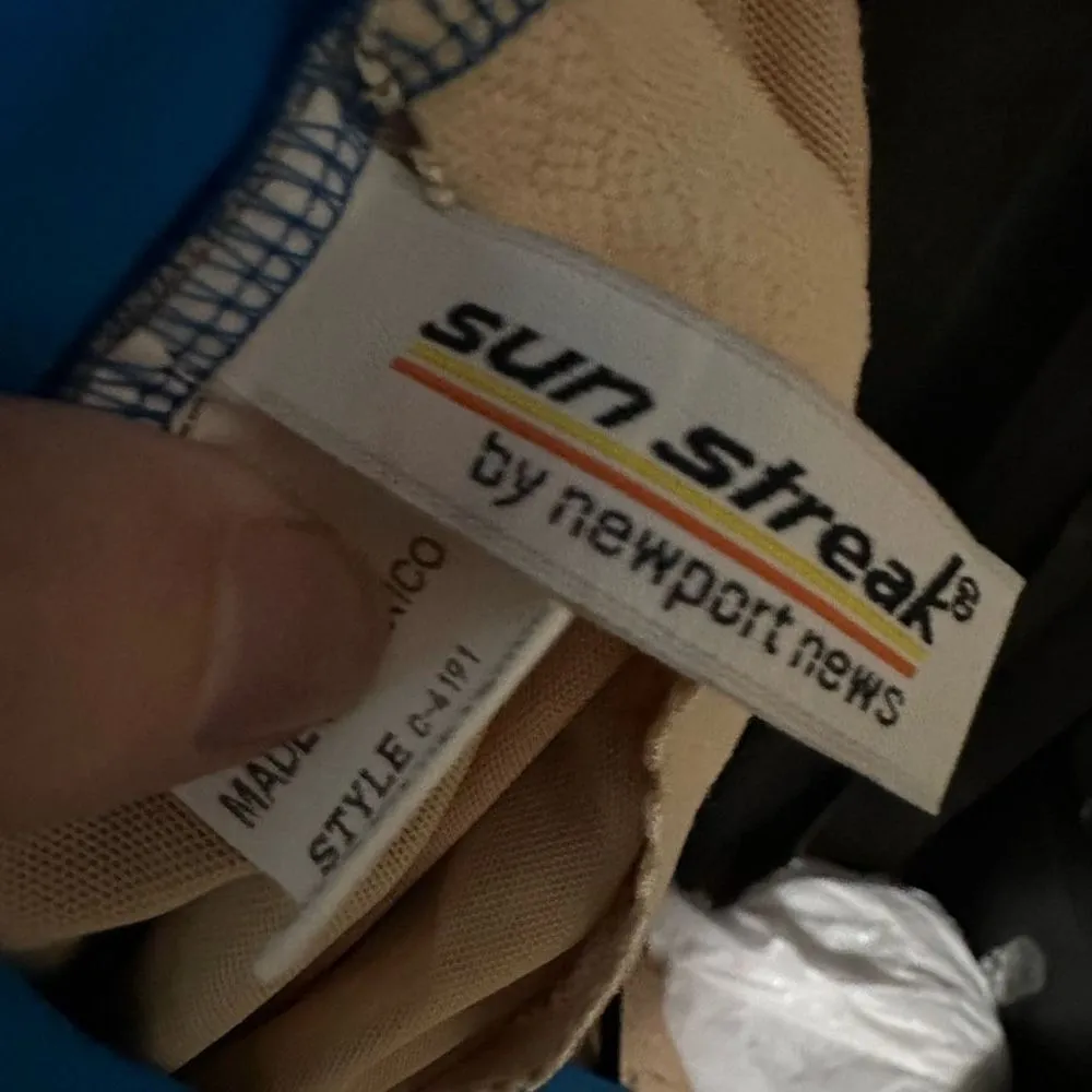 Sun Streak by Newport News Vintage Royal Blue One Piece Swimsuit - Image 7